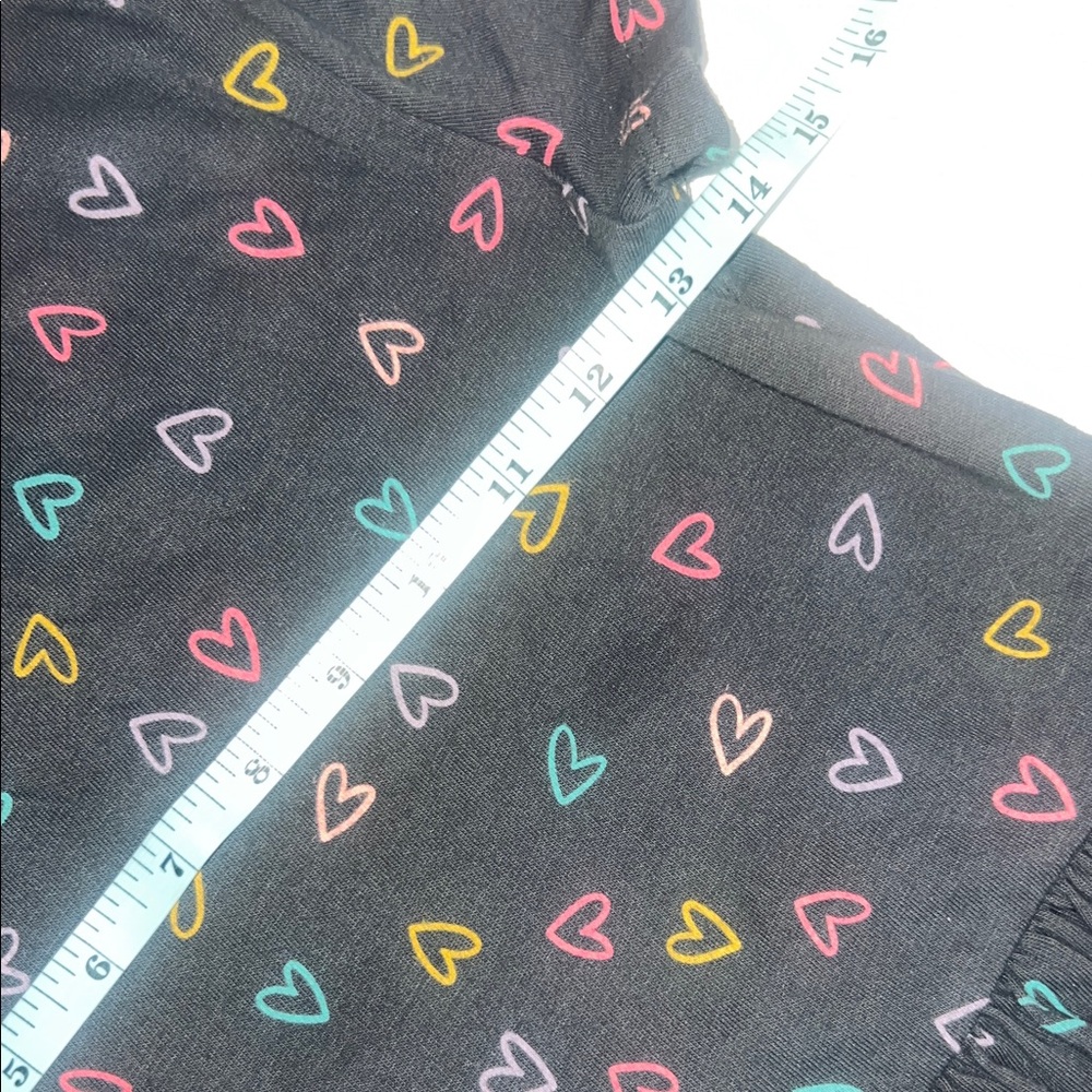 Girls 10/12 Cat & Jack Charcoal Dress with Vibrant Heart Design - Picture 5 of 6